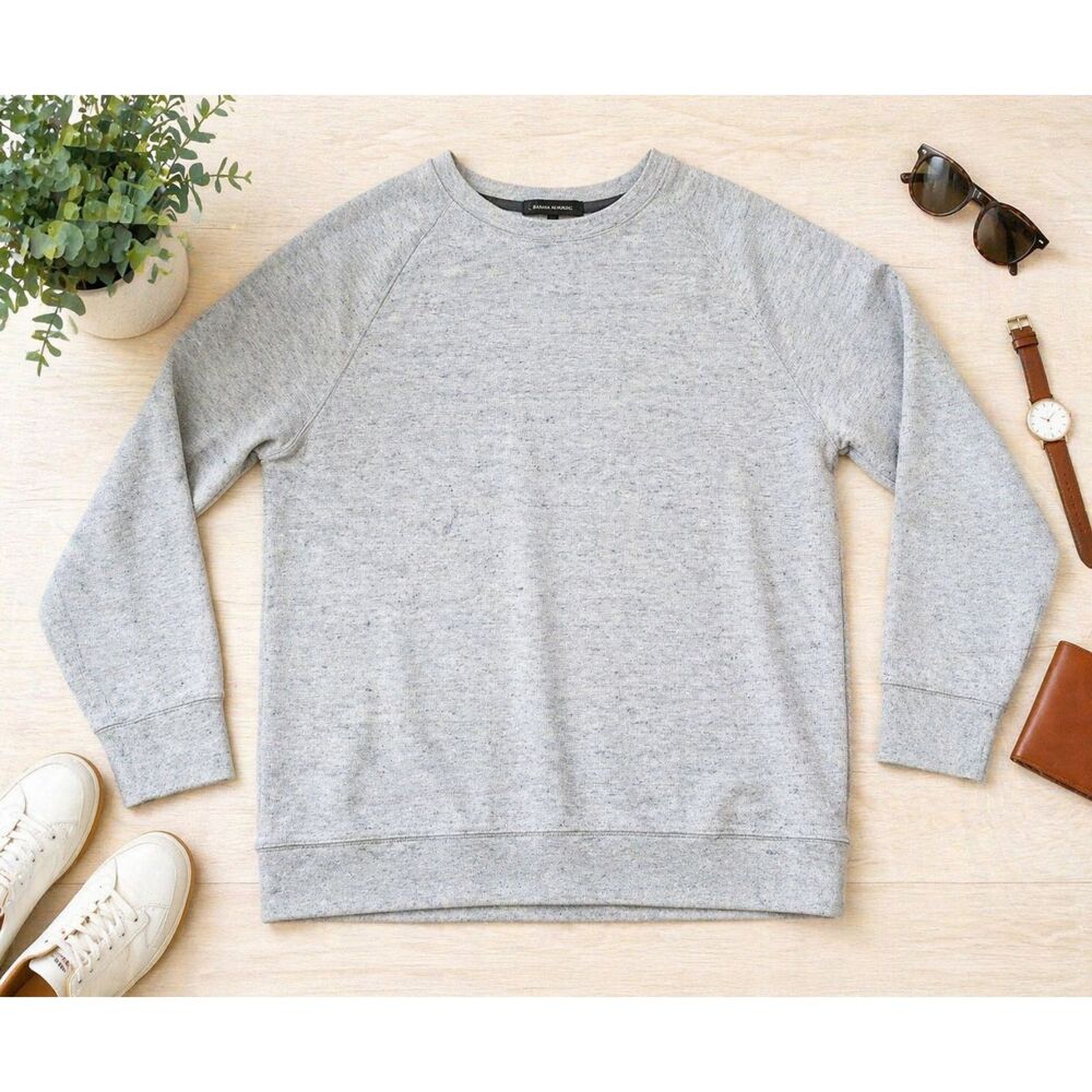 Banana Republic Mens Sweater Crewneck Pullover Size XXL Gray (565)